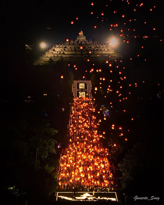 Vesak là lễ hội đèn lồng trên thế giới tổ chức tại Indonesia