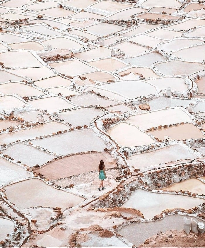 Check in ở mỏ muối Maras Peru