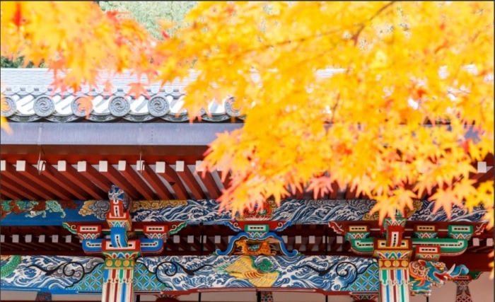 Mùa thu ở đền Eikando - Di chuyển