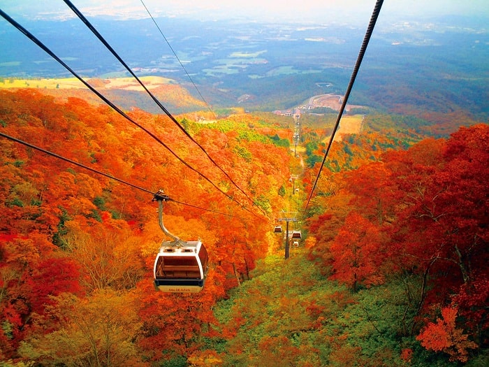 Núi Nasu là điểm ngắm lá mùa thu đẹp ở Nhật Bản
