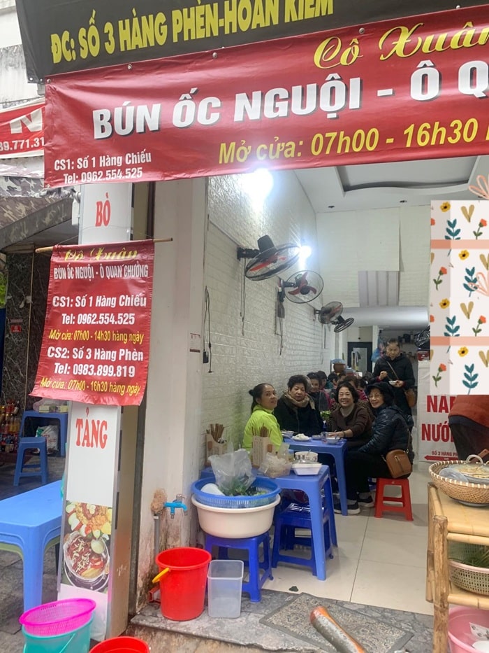 Hanoi cold snail noodle shop - Quan Chuong O