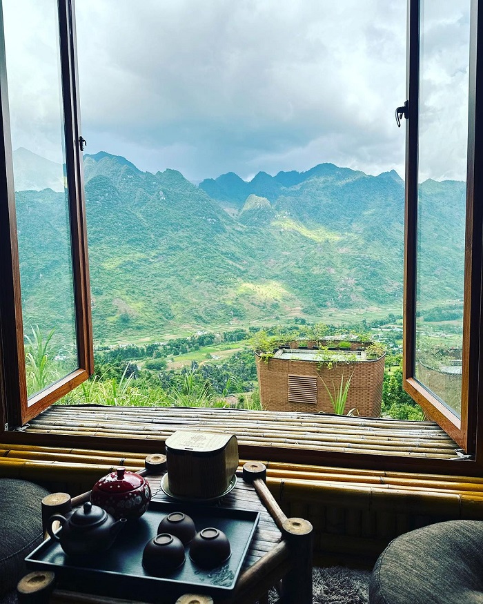 H’mong Village Resort là resort đẹp ở Hà Giang có hình chiếc gùi độc đáo