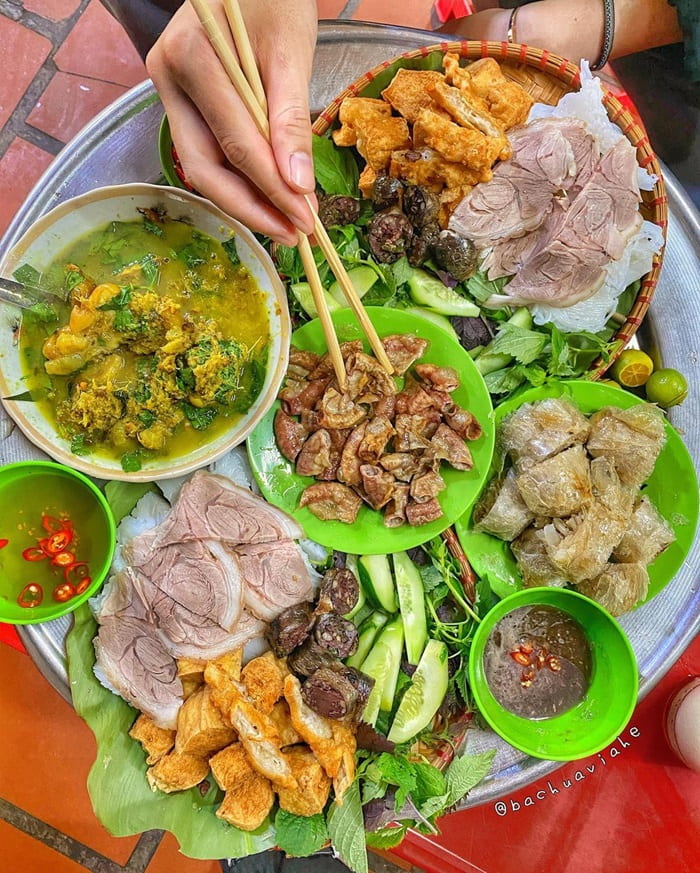 quán bún đậu ngon Hà Nội - Bún đậu mắm tôm Gốc Đa 