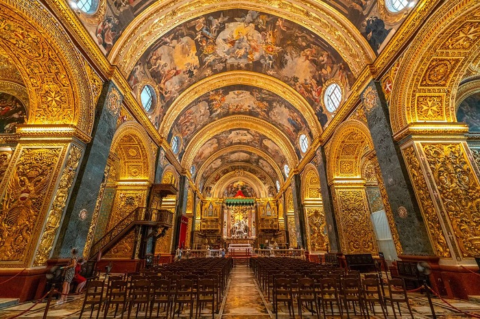 thủ đô Valletta Malta - Nhà thờ chính tòa St. John