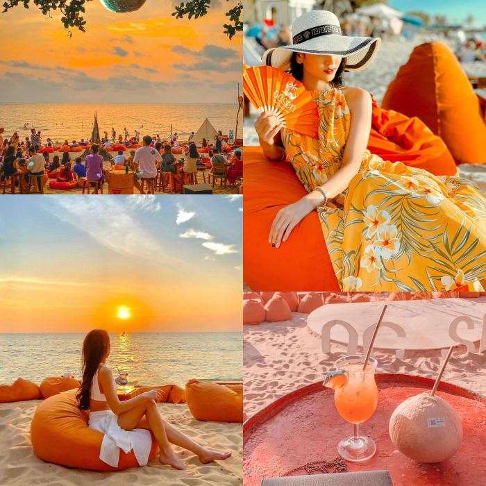  OCSEN Beach Bar & Club quán cafe view biển ở Phú Quốc