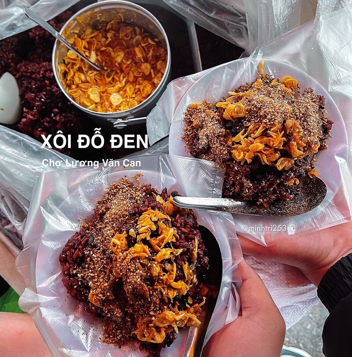 quán xôi ngon ở Hải Phòng - Xôi đỗ đen Cô Bình