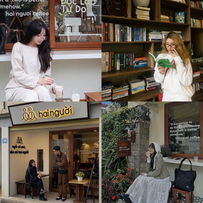 toạ độ check-in ở đường Cô Giang Đà Lạt Hai nguoi cafe 