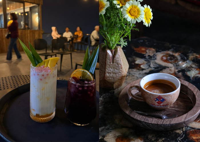 Thưởng thức ly cà phê ở quán trên Núi Cấm - Ảnh: Fanpage Cafe Núi Cấm - Tp Hà Giang