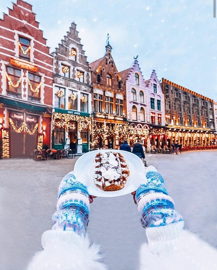 Thành phố Bruges Bỉ mùa Giáng Sinh