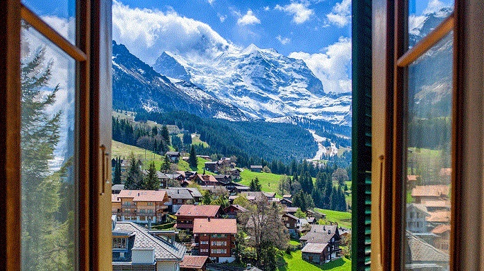 Ấm lòng với vẻ đẹp của mùa đông ở Thụy Sĩ