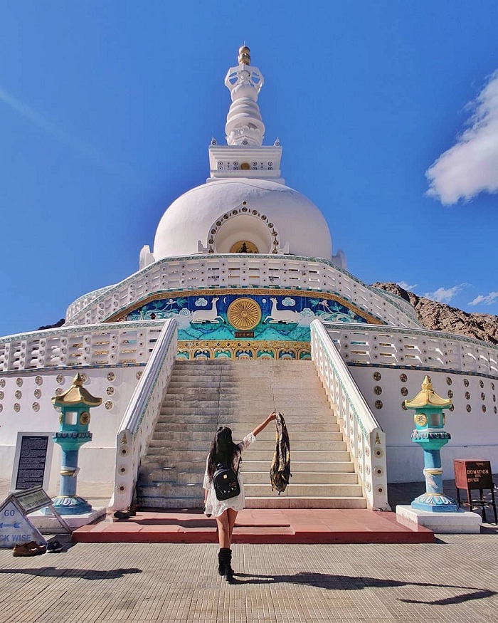 Bảo tháp Shanti Stupa – viên ngọc trắng của 'Tiểu Tây Tạng' Ấn Độ