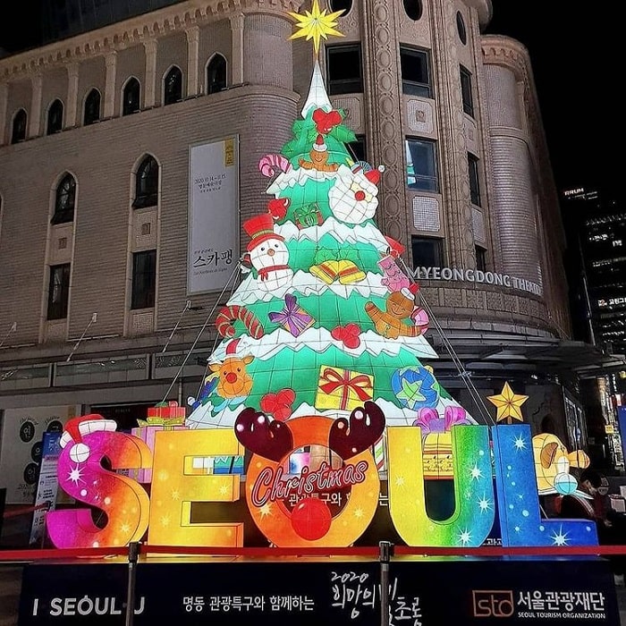 Giáng sinh ở Hàn Quốc - các trung tâm thương mại rực rỡ