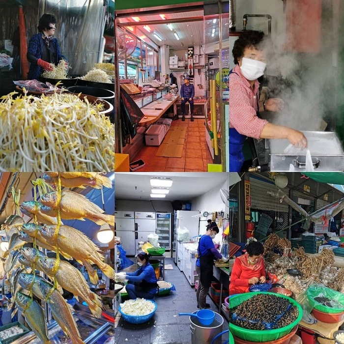 kinh nghiệm du lịch Jeonju Hàn Quốc - tham quan chợ Nambu