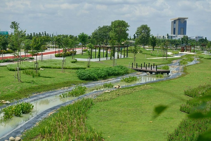 Binh Duong new city park - modern city