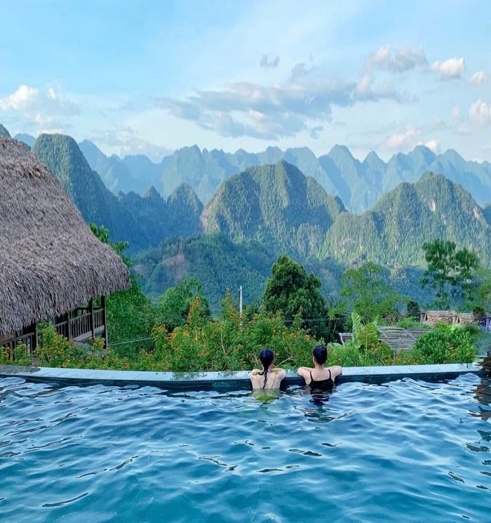 Pu Luong Eco Garden is home to a beautiful infinity pool in Central Vietnam