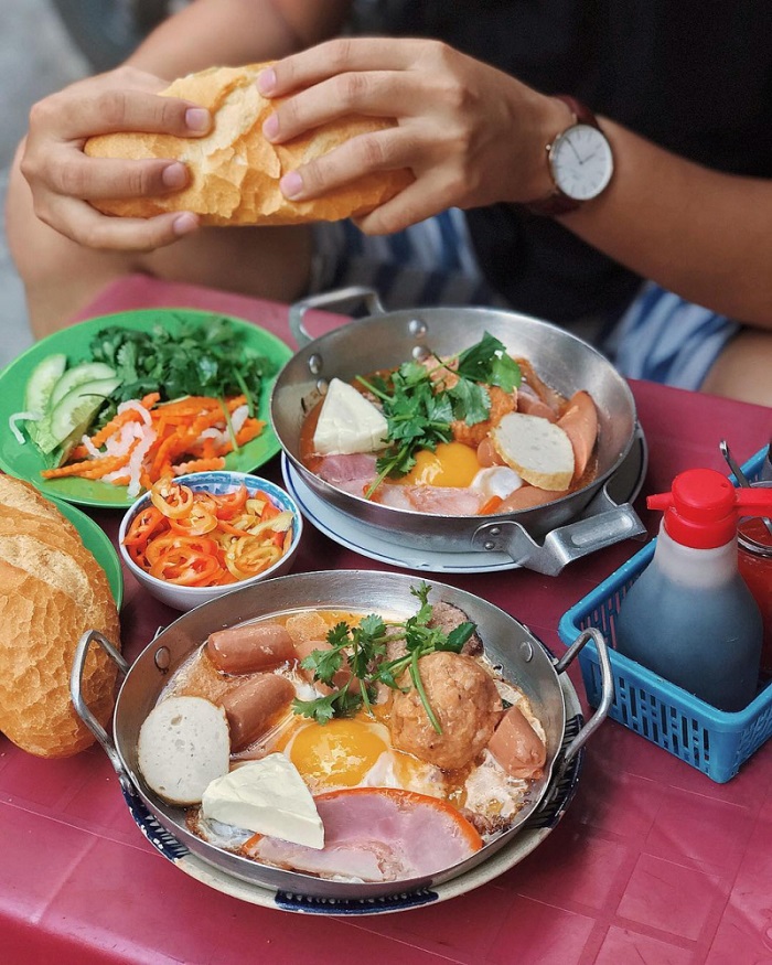 quán ăn sáng ngon ở Vũng Tàu  - bánh mì chảo Trần Phú nổi tiếng