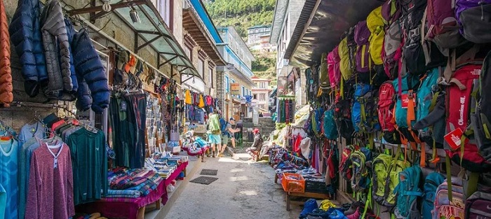 Chợ Namche là điểm du lịch ở hồ nước Gokyo Nepal 