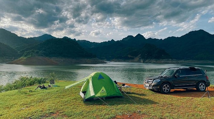 địa điểm cắm trại ở Thanh Hoá - hồ Sông Mực