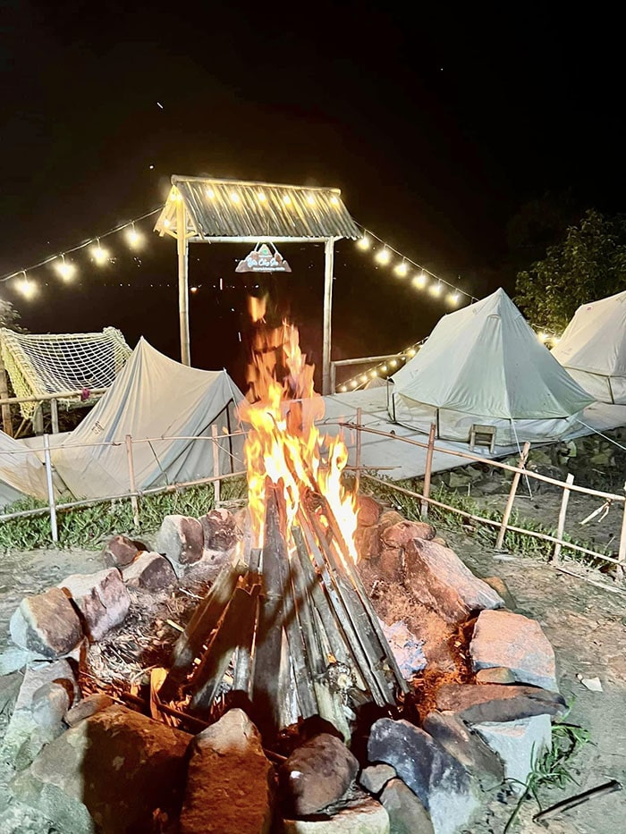 Thiên Cẩm Sơn Camping - homestay núi Cấm - Đốt lửa trại qua đêm