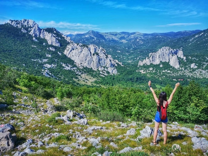 Khung cảnh ở vườn quốc gia Paklenica Croatia 