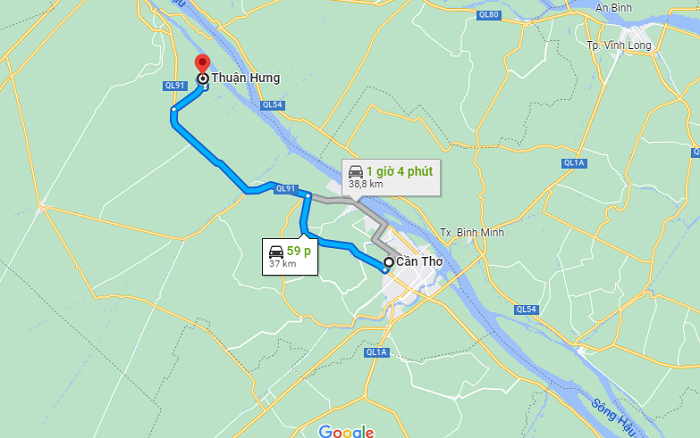 Cách di chuyển tới làng bánh tráng Thuận Hưng 