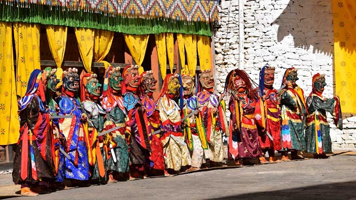 Lễ hội ở pháo đài Trongsa Dzong Bhutan