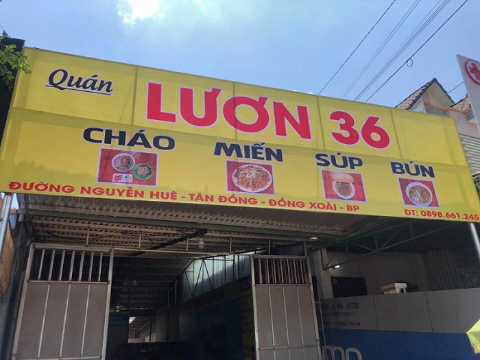 quán ăn sáng ngon ở Bình Phước - Quán lươn 36