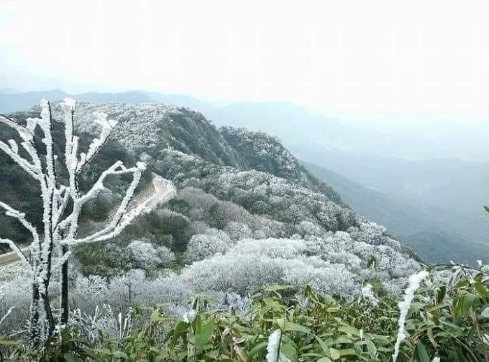 Xã Cao Mã Pờ Quản Bạ có băng tuyết vào mùa đông
