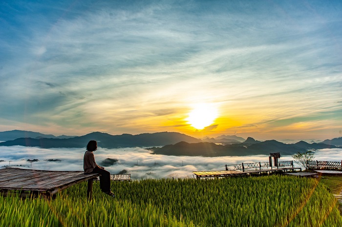 Na Bai is a cloud hunting spot in Son La that brings many beautiful photos