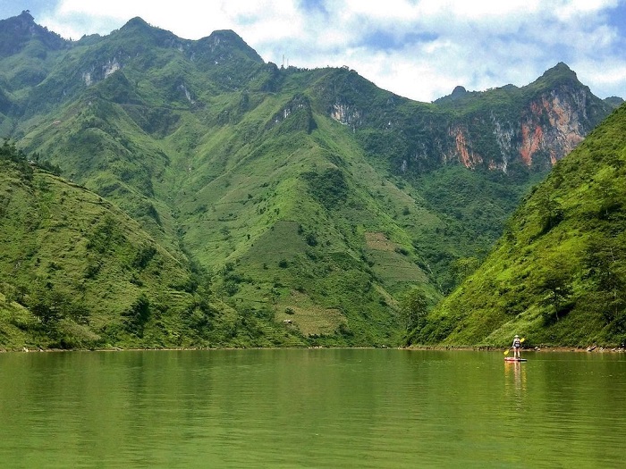 Lo River is a beautiful river in Ha Giang that also originates from China
