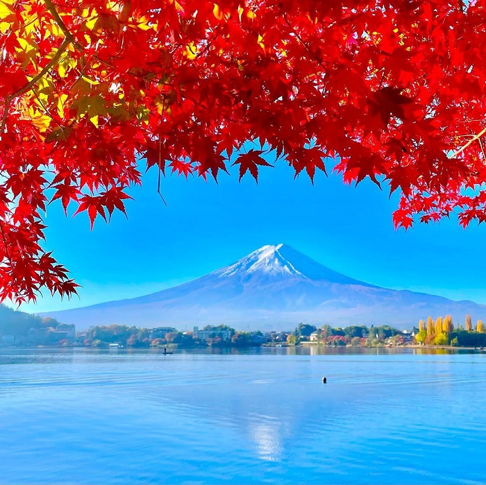 Phú Sĩ là ngọn núi cao ở châu Á mùa nào cũng đẹp