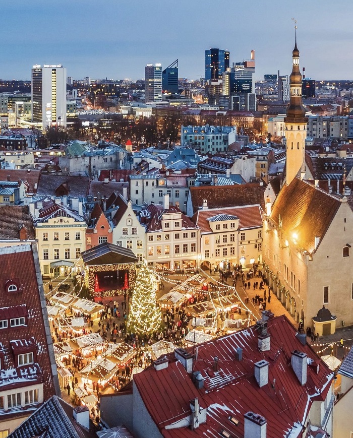 du lịch Tallinn rưc rỡ trong dịp Giáng sinh và năm mới