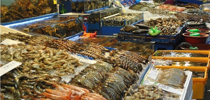 chợ hải sản ở Quảng Ninh - Chợ Vườn Đào