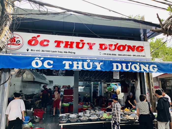 quán ăn vặt ngon ở Hải Phòng - Quán ốc Thùy Dương