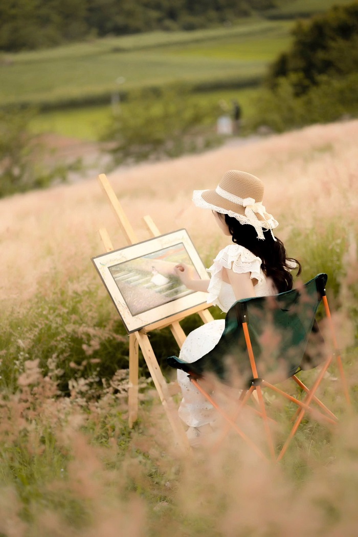 Đồi cỏ hồng Ichiban Hills Mộc Châu mang đến những chiếc ảnh đẹp