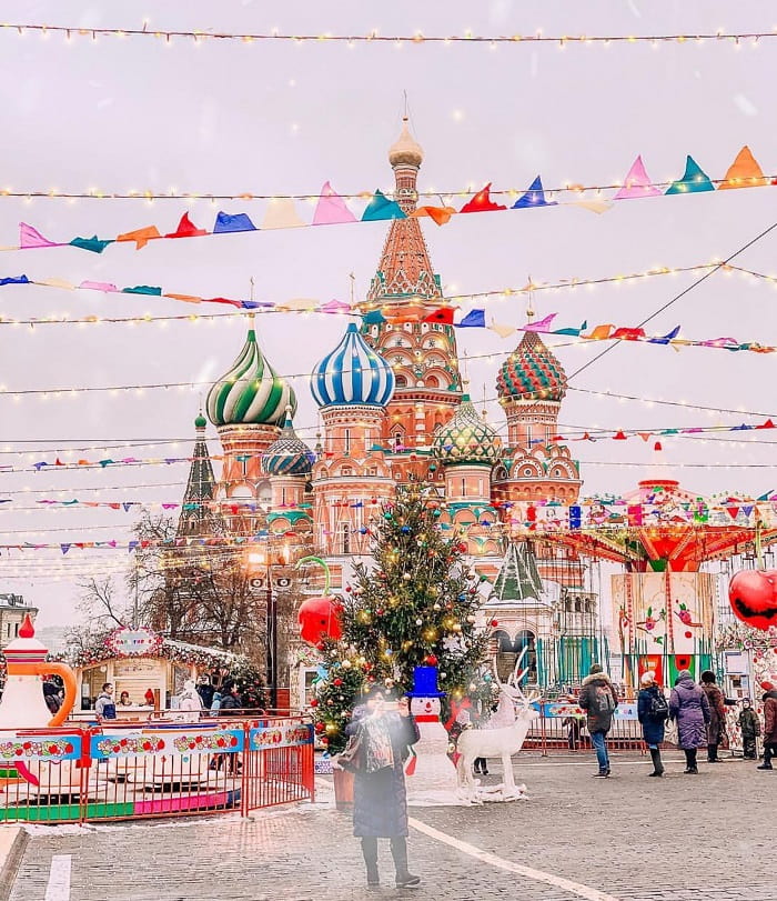 Chiêm ngưỡng khoảnh khắc lung linh huyền ảo của Giáng Sinh ở Moscow