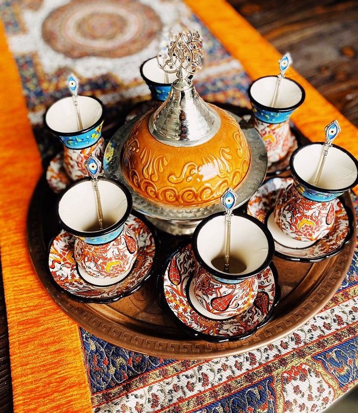 Bộ ấm trà  quà lưu niệm ở Thổ Nhĩ Kỳ 