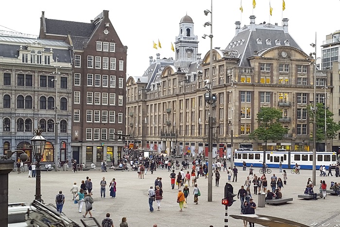 Chợ hoa Bloemenmarkt Hà Lan- tham quan quảng trường Spui