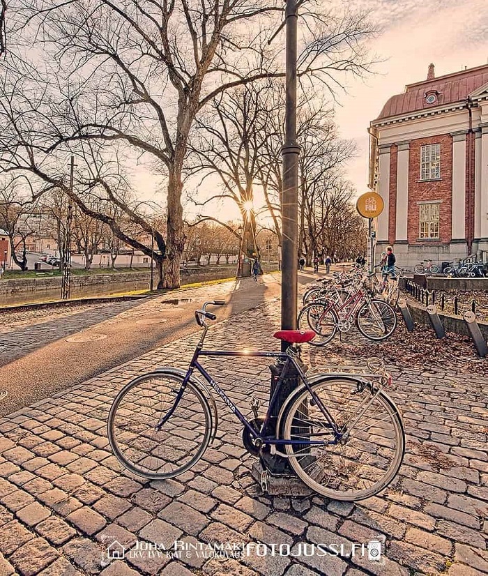 Đạp xe ở thành phố Turku Phần Lan 