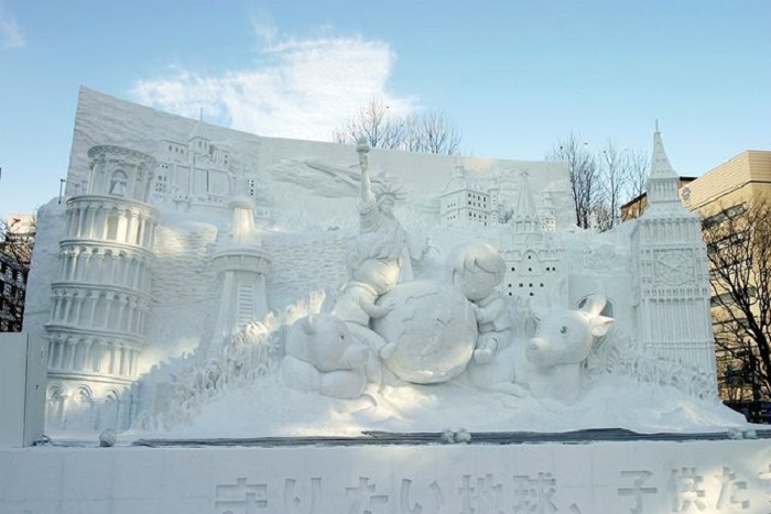 du lịch Nhật Bản tháng 1 - tham dự lễ hội tuyết Sapporo