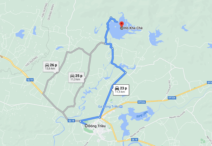 Khe Che lake Quang Ninh - how to get there