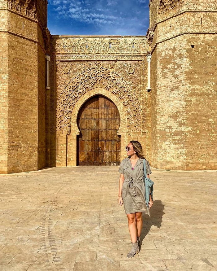 tường thành - kiến trúc ấn tượng của khu di tích Chellah ở Maroc