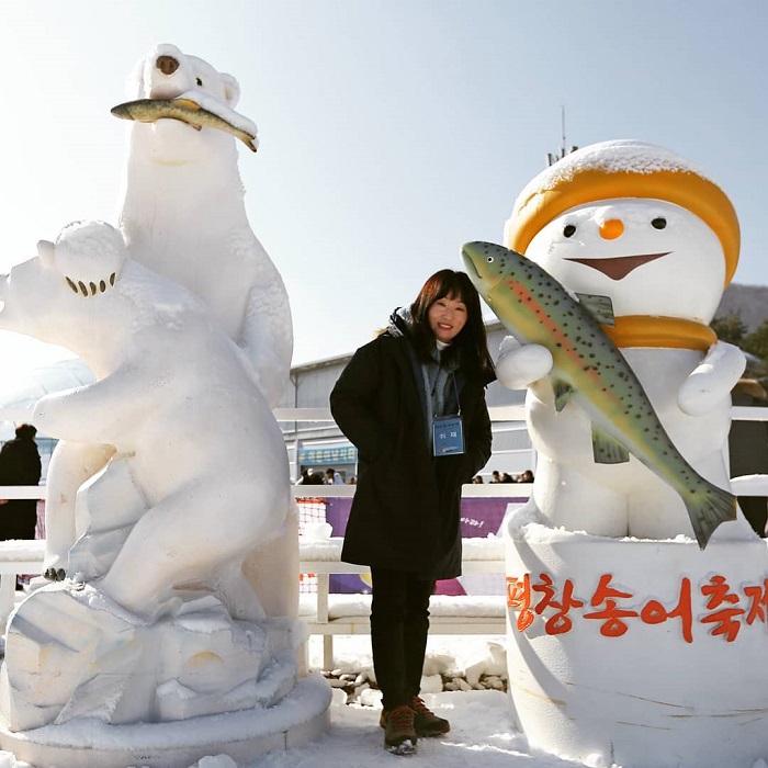 lễ hội mùa đông Hàn Quốc - lễ hội cá hồi Pyeongchang