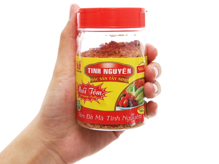 Salt with Tinh Nguyen shrimp - Specialties in Tay Ninh salt