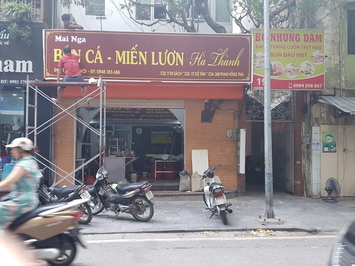 Mrs. Nga fish vermicelli - Delicious fish noodle shop in Hanoi
