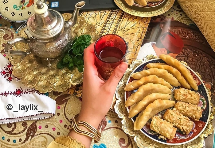 ăn kèm bánh - cách thức uống Trà bạc hà Maroc 