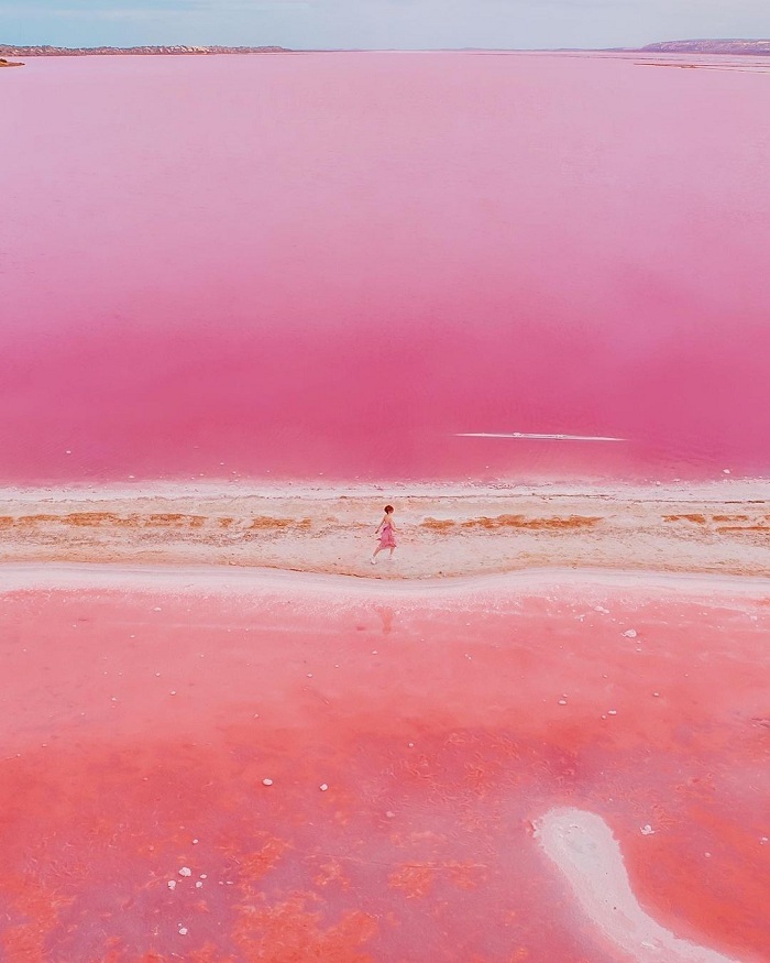 Hutt là một trong những hồ nước màu hồng nổi tiếng