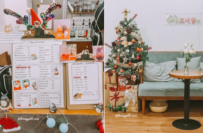 quán cafe trang trí Noel ở Hà Nội 'đẹp không góc chết' - Cafe de Mo