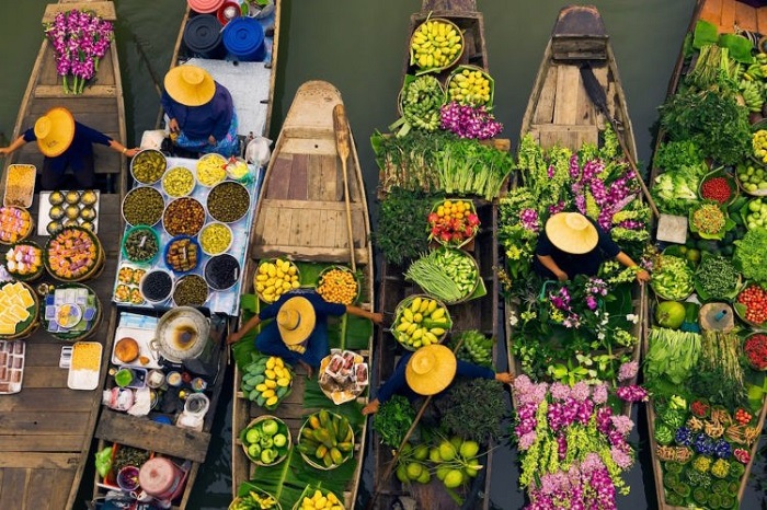 Chợ nổi Cái Bè - địa điểm nhất định phải ghé khi du lịch Cái Bè Tiền Giang