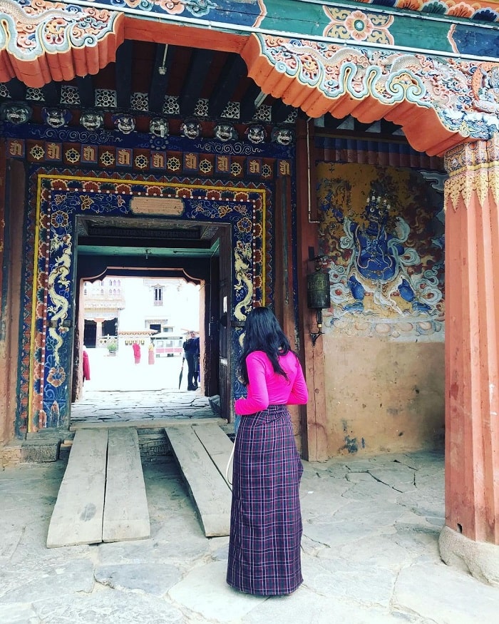 Cổng vào tu viện Gangtey Bhutan